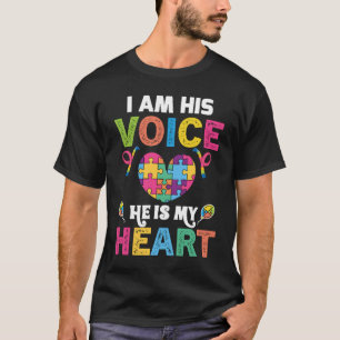 Autisme Fathering Ik ben zijn stem Hij is mijn har T-shirt