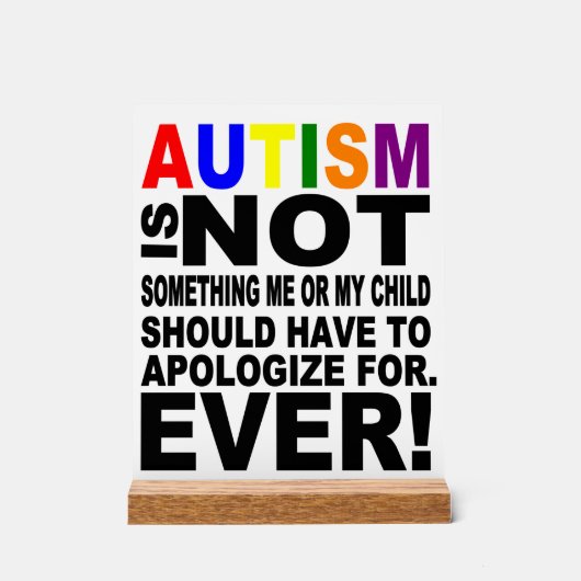 Autisme Gardez ou concevez votre propre (Recto)