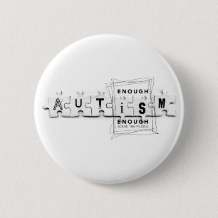 Autisme genoeg ronde button 5,7 cm