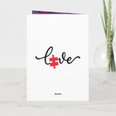 Autisme gevouwen Wenskaart Kaart (Achterkant)