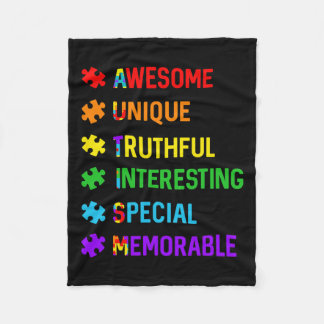 Autisme Geweldige Unieke Special Autism Awareness  Fleece Deken