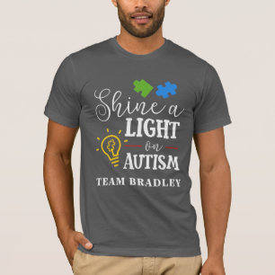 Autisme glans een licht bijpassend team op maat t-shirt