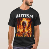 Autisme Grappig Cringe Edgy Hard Skeleton Meme Fla T-shirt (Voorkant)
