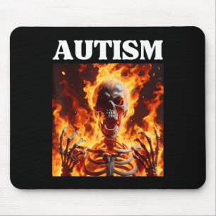 Autisme Grappig Cringe Edgy Harde Skelet Meme Vlam Muismat