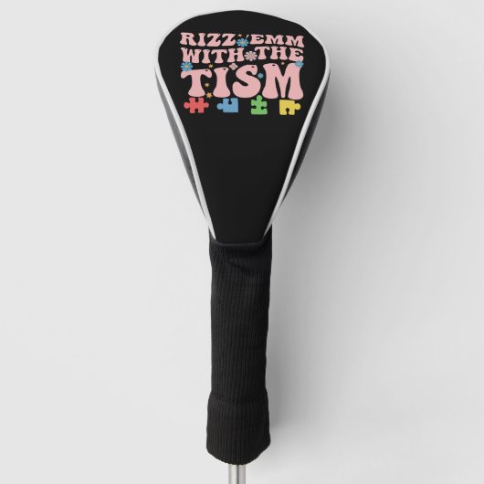 Autisme Grappig Rizz EM met de Tism Meme Autistic Golfheadcover (Voorkant)