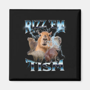 Autisme Grappig Rizz EM met de Tism Meme Autistic Magneet