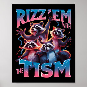 Autisme Grappig Rizz EM met de Tism Meme Autistic  Poster