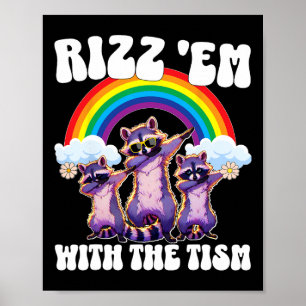 Autisme Grappig Rizz EM met de Tism Meme Autistic  Poster