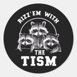 Autisme Grappig Rizz EM met de Tism Meme Autistic Ronde Sticker