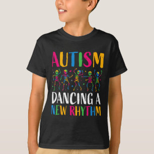 Autisme Grappig Skelet Dansen Nieuw Ritme Autisme T-shirt
