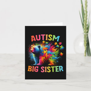Autisme Grote Zuster Kleurrijke Regenboog Zuster B Kaart