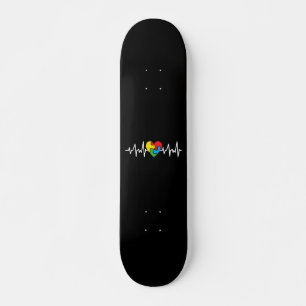 Autisme Heart Beat Autism Awareness Day Skateboard