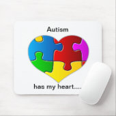 Autisme heeft mijn hartmuispad... muismat (Met muis)