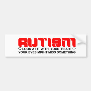 Autisme het best gezien met het hart bumpersticker