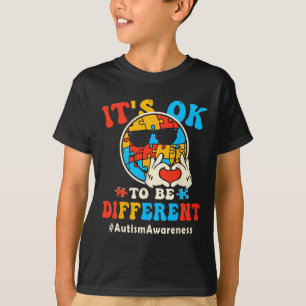 Autisme Het Is Ok Om Anders Te Zijn Groovy Glimlac T-shirt