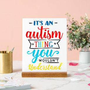 Autisme Houd of ontwerp je eigen Acryl Bord