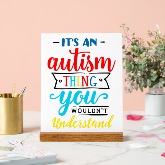 Autisme Houd of ontwerp je eigen Acryl Bord (Huwelijk)