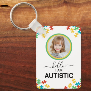 Autisme ID Kind of Volwassene Medische Alert Badge Sleutelhanger