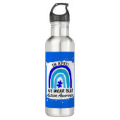 Autisme in april Draag we blauw Waterfles (Voorkant)