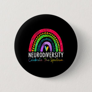 Autisme in de neurodiversiteit Asd adhd Rainbow Bo Ronde Button 5,7 Cm