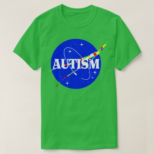 Autisme in de ruimtevaart t-shirt (Design voorkant)