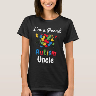 Autisme-in een trotse autisme oom Mannen hart puzz T-shirt