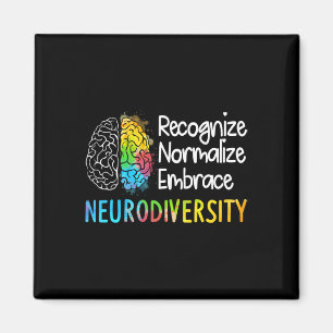 Autisme in neurodiversiteit Asd adhd Rainbow Br Magneet