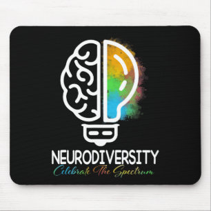 Autisme in neurodiversiteit Asd adhd Rainbow Br Muismat