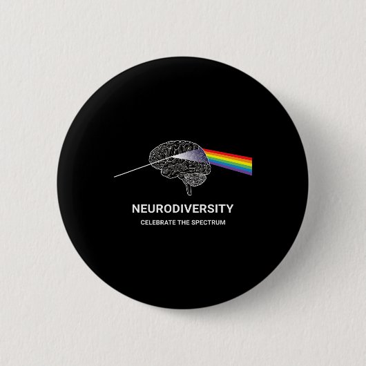 Autisme in neurodiversiteit Asd adhd Rainbow Br Ronde Button 5,7 Cm (Voorkant)