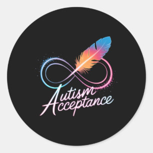 Autisme in plaats van rood ronde sticker