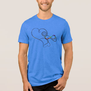 Autisme Infinity Hearts Tri-Blend Shirt