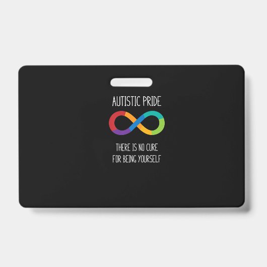 Autisme Infinity Symbol Neurodiversity T Shirt Badge (Front)