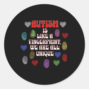 Autisme is als een vingerafdruk, we zijn allemaal ronde sticker
