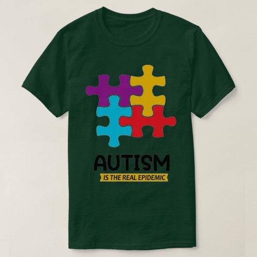 AUTISME IS ECHT EPIDEMIE 3 T-SHIRT (Design voorkant)