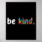 Autisme is een soort kleurrijke puzzelstukjes poster (Voorkant)