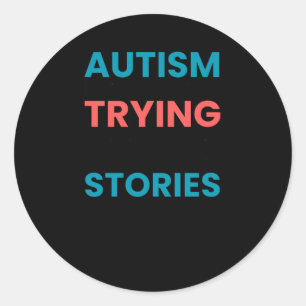 Autisme is een woord dat miljoenen mensen probeert ronde sticker