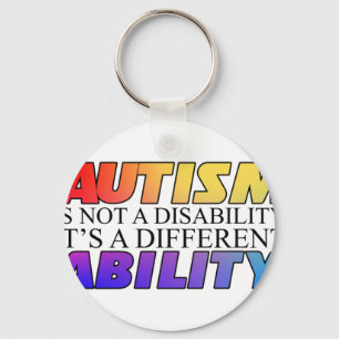 Autisme Is Geen Beperking Witte Versie Sleutelhanger