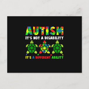 Autisme is geen bewustwording van gehandicapte aut uitnodiging briefkaart