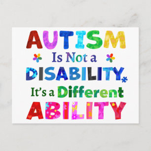 AUTISME is geen handicap Briefkaart