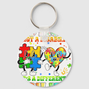 autisme is geen handicap, het is een andere vaardi sleutelhanger