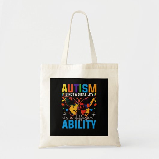 Autisme is geen handicap, het is iets anders tote bag (Voorkant)