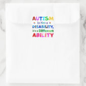 AUTISME is geen handicap Vierkante Sticker (Tas)