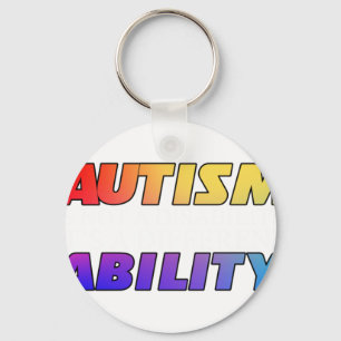Autisme is geen handicap Zwarte versie Sleutelhanger