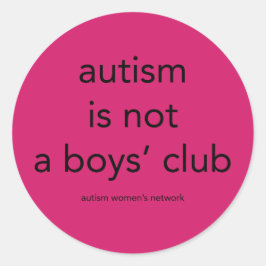 Autisme is geen jongensclub: stickers