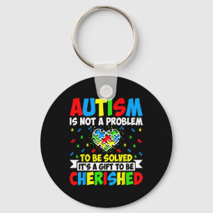 Autisme is geen probleem dat moet worden opgelost sleutelhanger