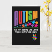 Autisme is gewoon de wereld vanuit een andere hoek kaart (Gele Bloem)