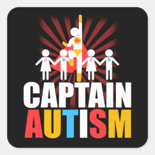 Autisme is mijn superheld-bewustzijn vierkante sticker