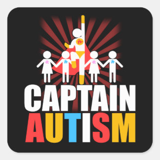 Autisme is mijn superheld-bewustzijn vierkante sticker