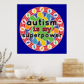 Autisme is mijn superkracht poster (Keuken)