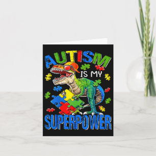 Autisme is mijn Superpower Autism Awareness Dinosa Kaart
